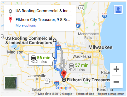 Commercial roof repair in Elkhorn Wisconsin