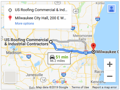 Commercial roof repair in Milwaukee Wisconsin