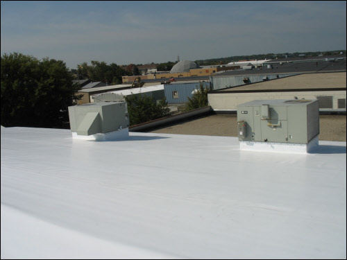 Industrial Flat Roof Installation in Wisconsin Industrial Flat Roof TPO membrane Installation in Edgerton Wisconsin