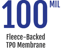100 mil Fleece-backed TPO Membrane