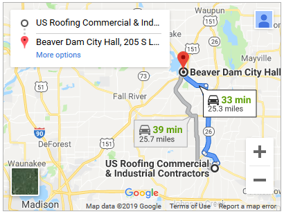 Commercial roof repair in Beaver Dam Wisconsin
