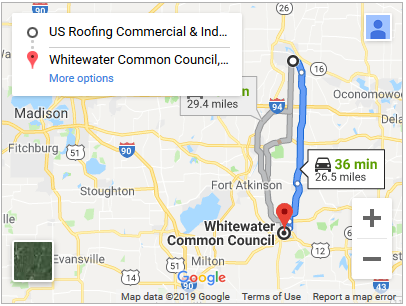 Commercial roof repair in Whitewater Wisconsin